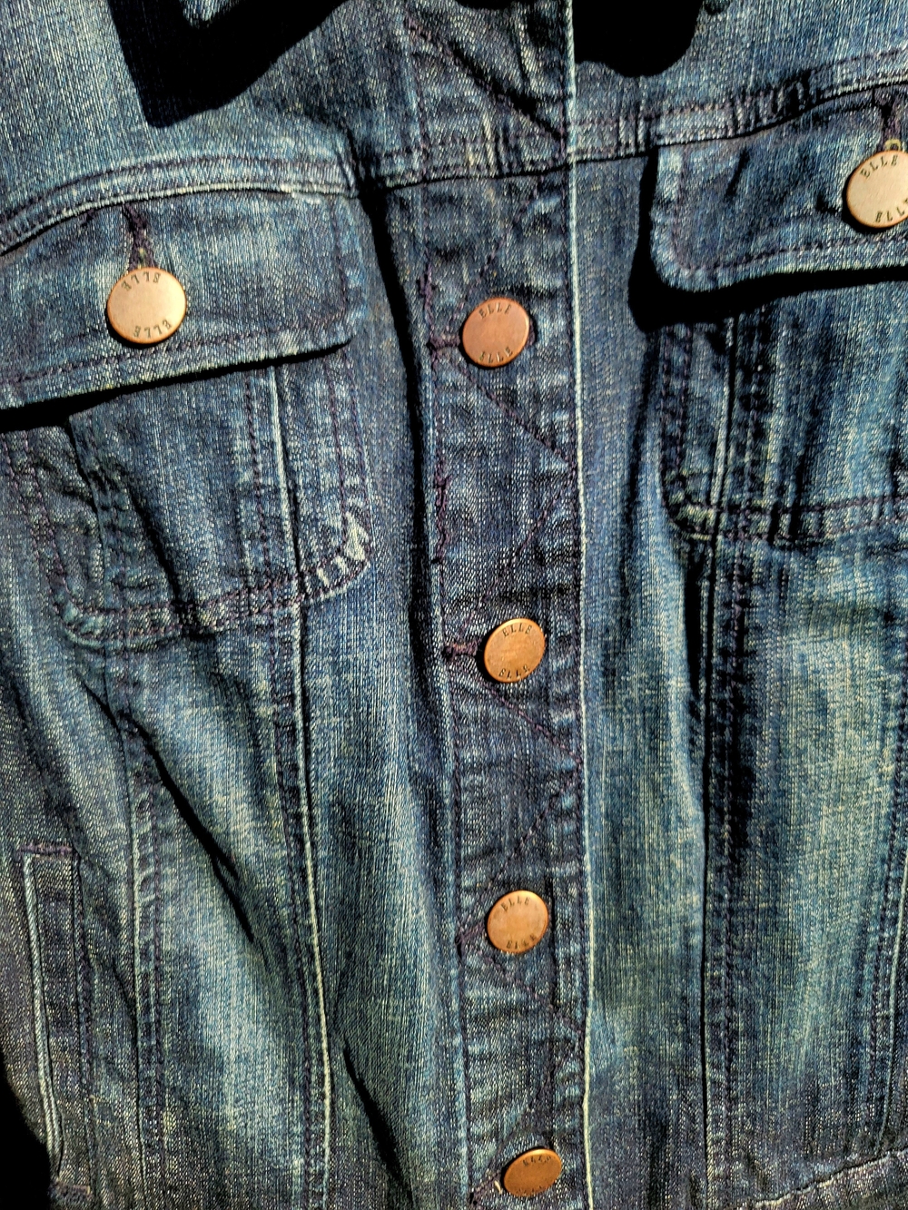Women's Elle Indigo Blue Denim Jacket - Picture 4 of 8